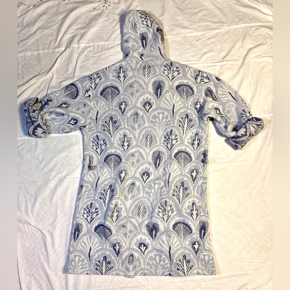 LET’S TALK TOWELS Turkish Cotton Palmette Robe Beach Cover Up - Picture 7 of 14